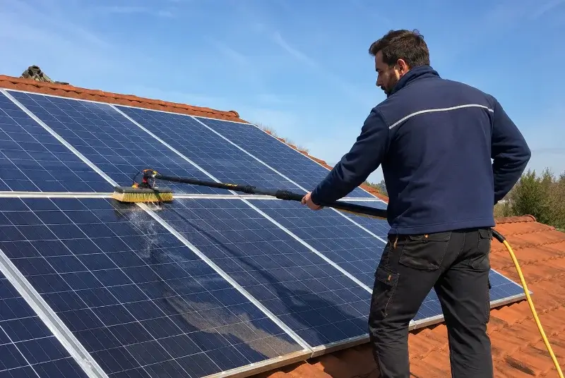Nettoyage et entretien de panneaux solaires aux Salles-du-Gardon